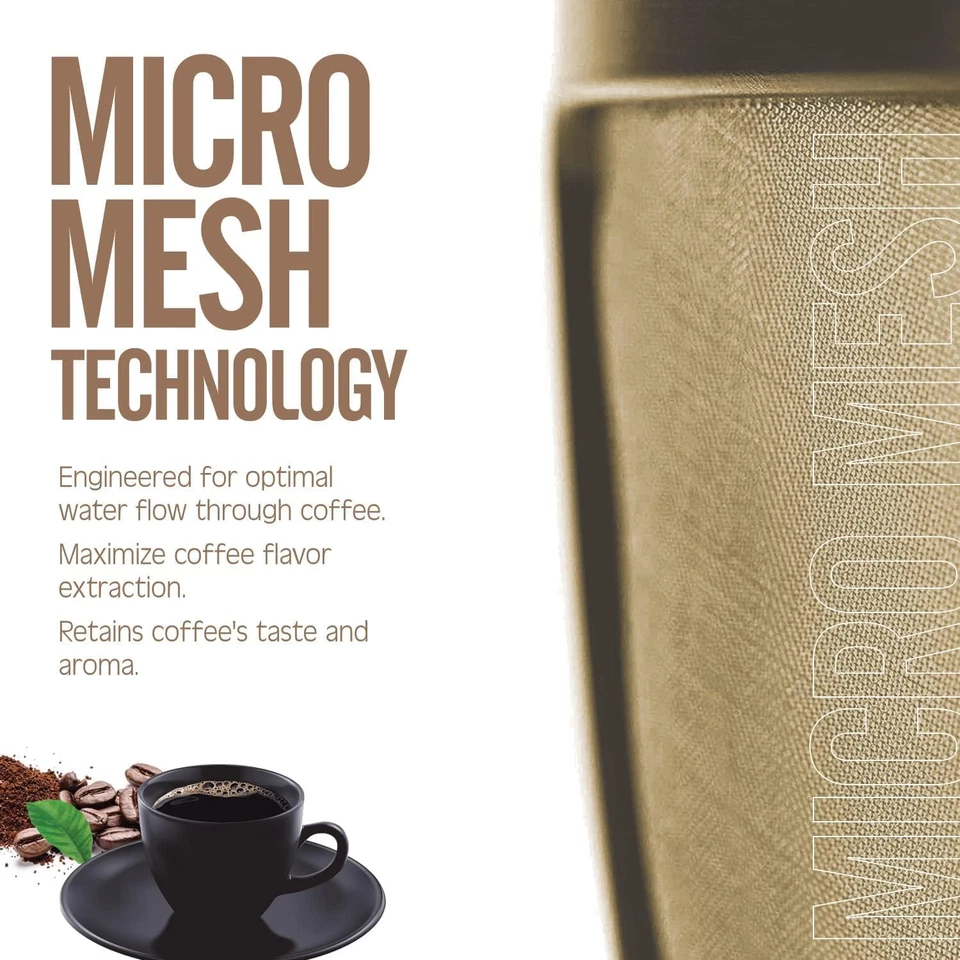 Filtro de café de cesta reutilizable de 4-5 tazas para Mr. Coffee, Cuisinart, Black & Decker Foto 4 de 4