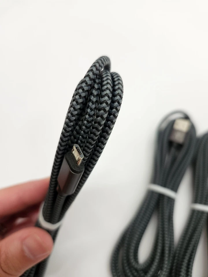 Сверхпрочный Micro USB быстрое зарядное устройство данных кабель шнур для Samsung Android лот из 3! - Изображение 4 из 4