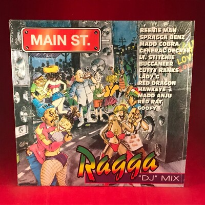 VARIOUS Main St. Ragga ''DJ'' Mix 1996 US Vinyl LP Beenie Man Lady G Red Dragon