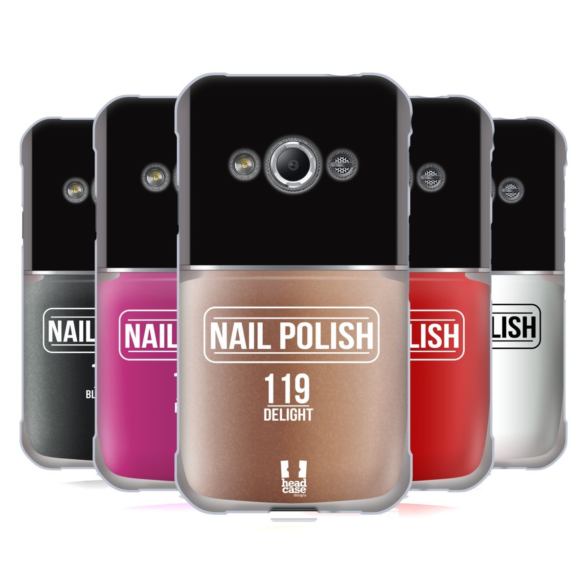 Cell Phone Mobile Cover Design With Nail Polish Woman Wearing Red