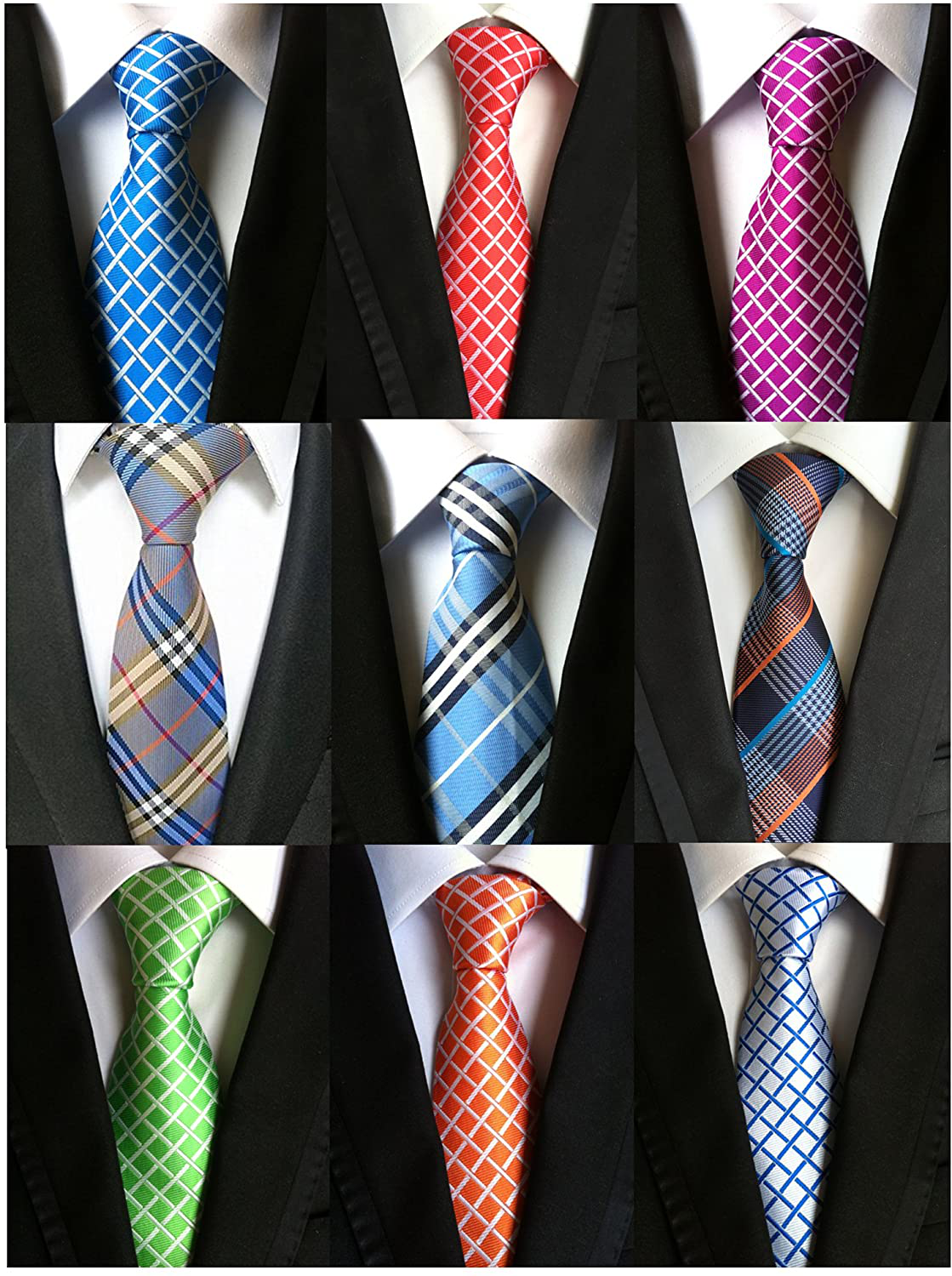 Sucio rastro salvar set de corbatas para hombre varon 9 PCS de seda clasicas | eBay