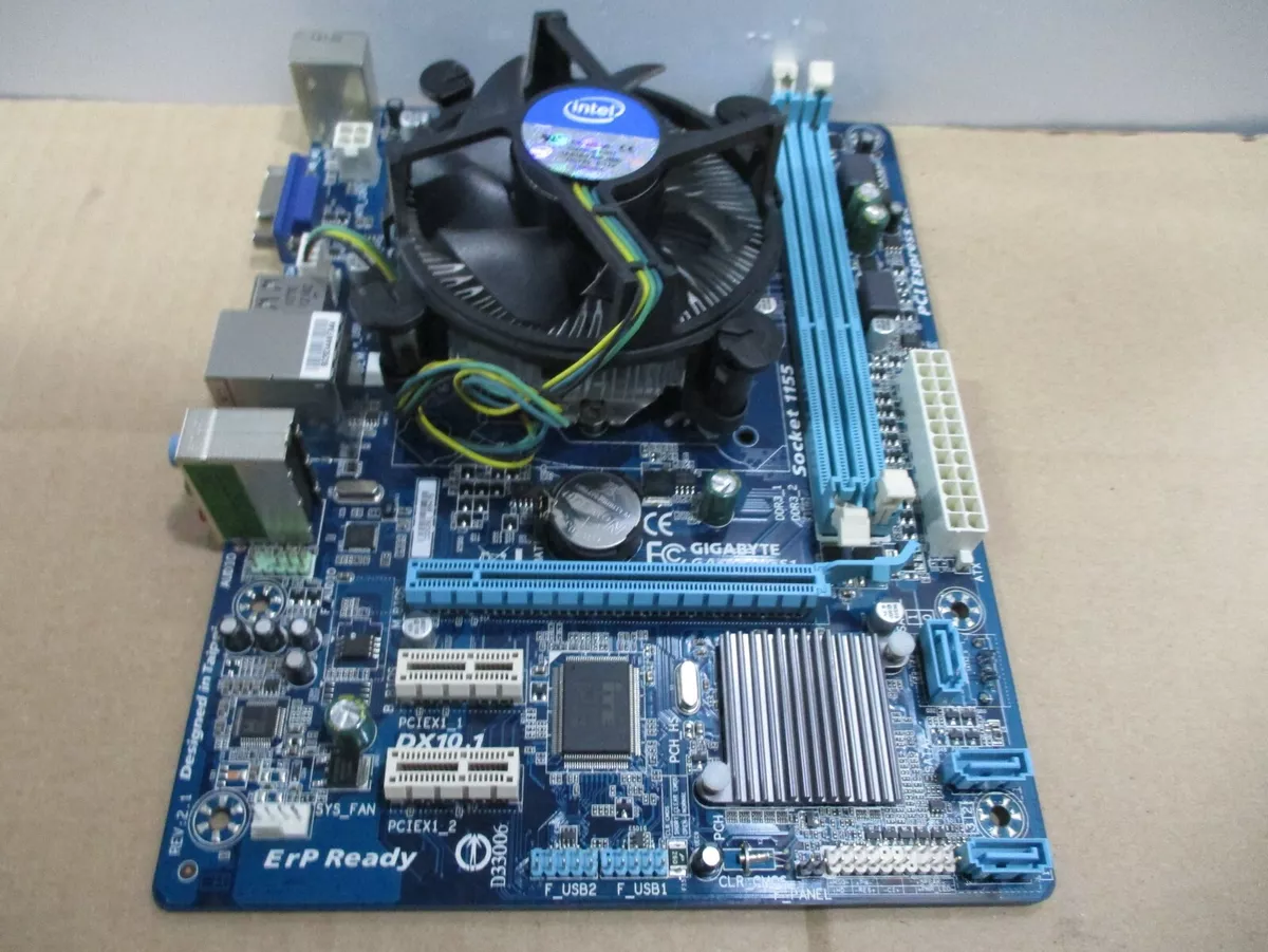 Gigabyte GA H61M S1 REV 2.1 Motherboard LGA1155 H61 DDR3 w CPU G640 Heatsink