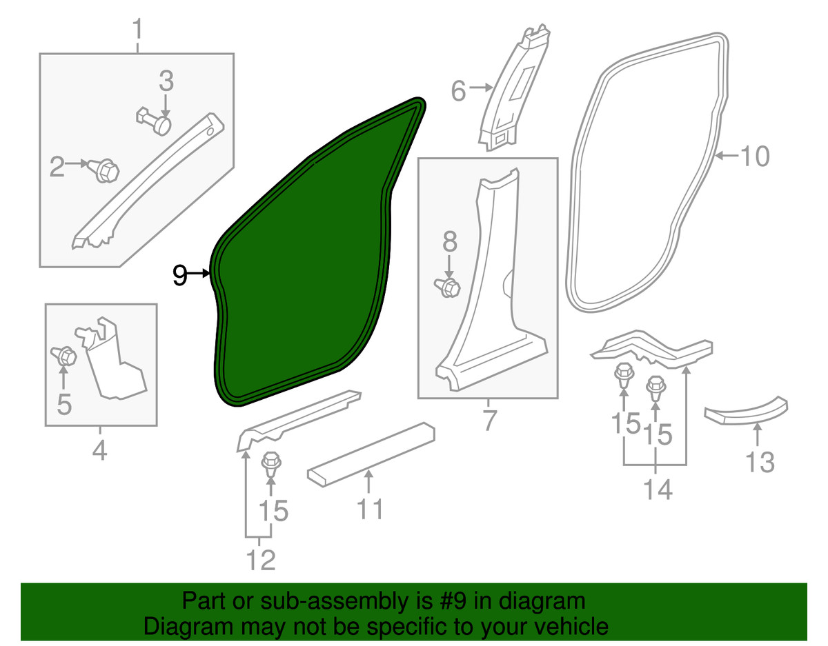 Genuine Honda Body Weather-Strip 72315-T0A-A01 | eBay