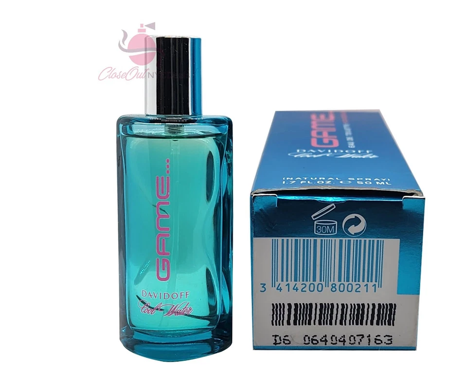 Cool Water Game perfume feminino 1,7 oz/50 ml Eau De Toilette spray por Davidoff - Imagem 3 de 4