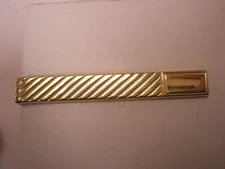 2-1/16" Engrave Ready Design Gold Tone Vintage Tie Bar Clip