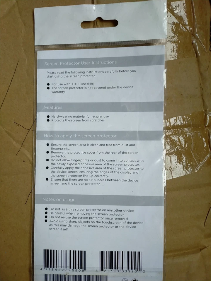 HTC Screen Protectors for HTC One M8 - Clear (Pack of 2) - Image 2 of 2