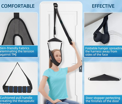 Spine Chiropractic Decompression Traction Tool With Chin Strap Neck Stretcher