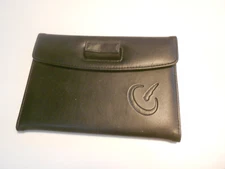 leeds leather folder binder 8 1/2" x 5 3/4"