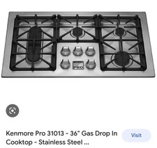 kenmore elite 36 inch gas cooktop