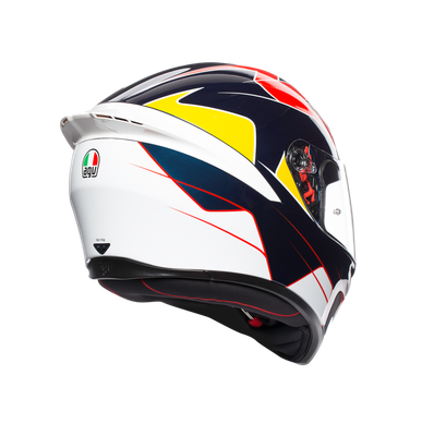 CASCO MOTO INTEGRALE AGV K1 PITLANE BLUE/RED/YELLOW E2205 MULTI | eBay
