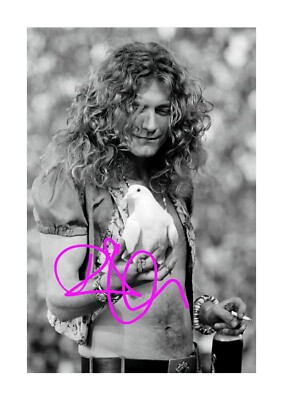 Robert Plant 21 A4 mounted music poster reproduction autograph choice of frame