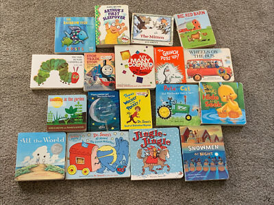Lot 18 Baby Toddler Chunky Board Books Dr. Seuss Eric Carle Jingle Little Quack