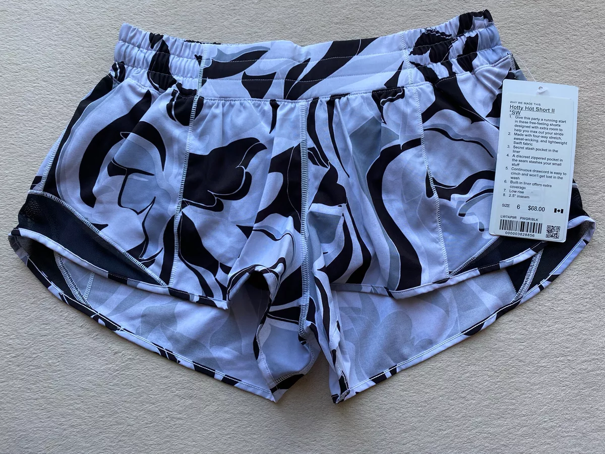 Lululemon Seawheeze Hotty Hot 2.5 Short Black White 2018