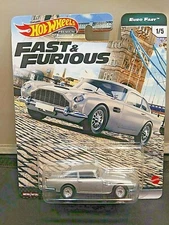 HOT WHEELS PREMIUM FAST & FURIOUS ASTON MARTIN DB5 EURO FAST REAL RIDERS DIECAST