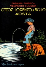 Ottoz Lorenzo Figlio Vermouth Drink Pub Bar Alcohol Retro Classic Poster Print