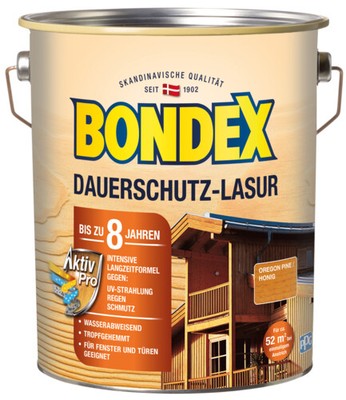 Bondex dauerschutz lasur oregon pine 4l Außen oregon pine 4,000 l
