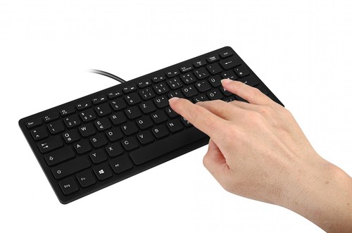 German/English Language 78 Keys Slim Lightweight Portable Wired USB Keyboard - 第 1/5 張圖片