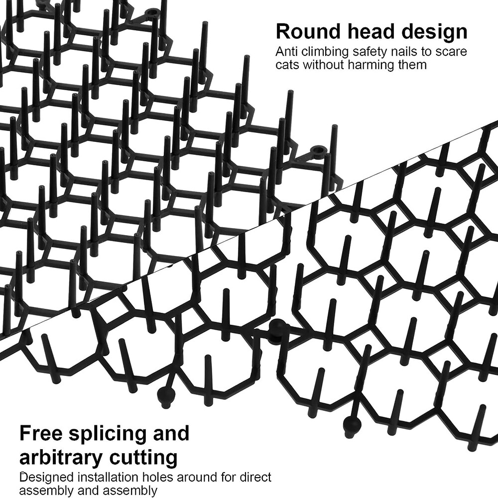 10x Cat Scat Mat Spike AntiCat Prickle Strip Deterrent Garden