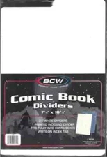 Pack of 24 BCW White Plastic Comic Book Dividers & 1 Index Divider
