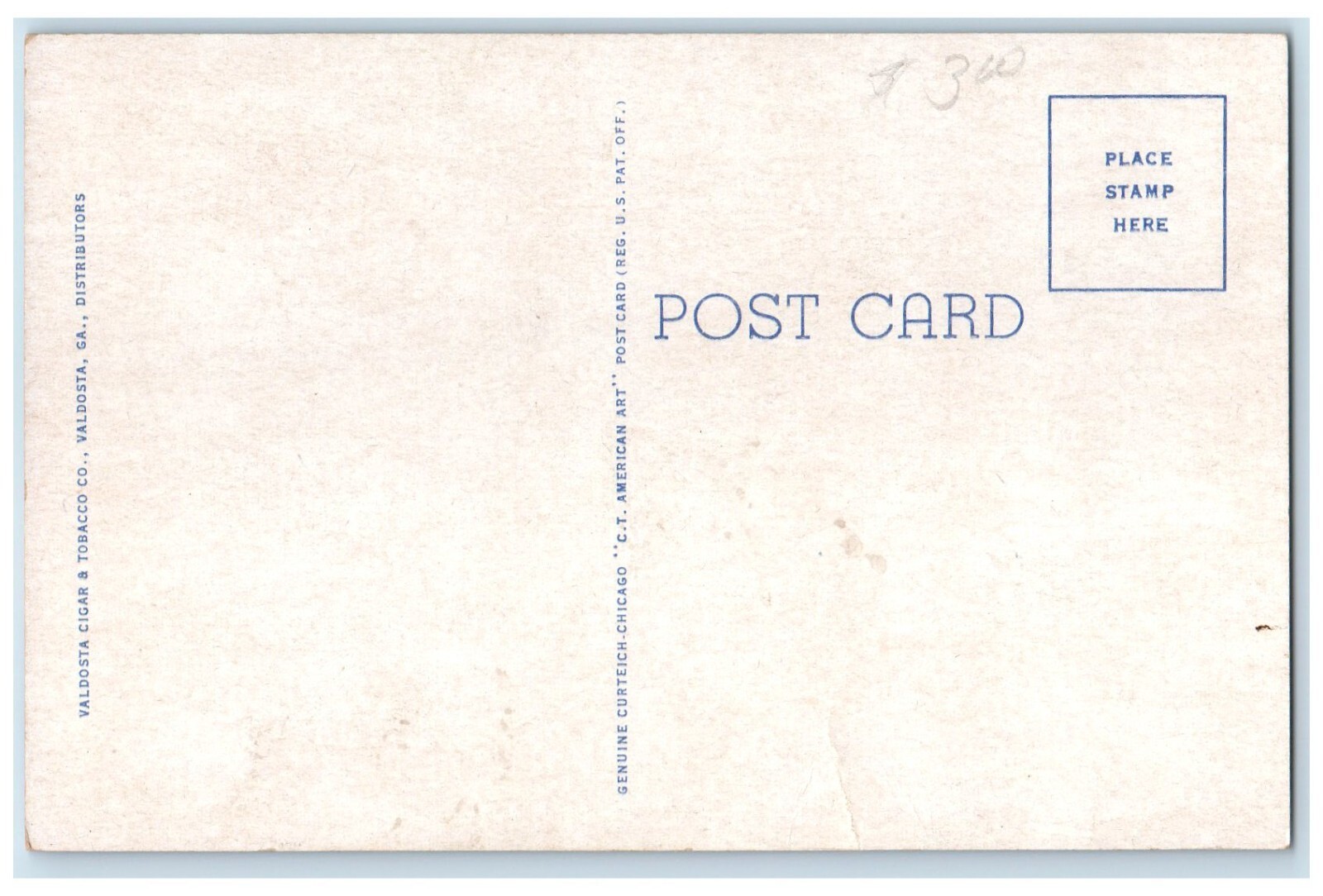 c1930's US Post Office Building Scene Street Valdosta GA