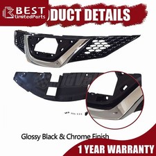 Front Upper Black Chrome Grille For 17-18 Nissan Rogue Sport S Sv Sl Front Upper Black Chrome Grille For 17-18 Nissan Rogue Sport S Sv Sl
