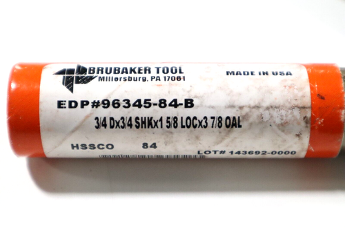 BRUBAKER, 3/4" HSS FINE PITCHED ROUGHER END MILL, #96345-84-B A699 - Picture 5 of 5