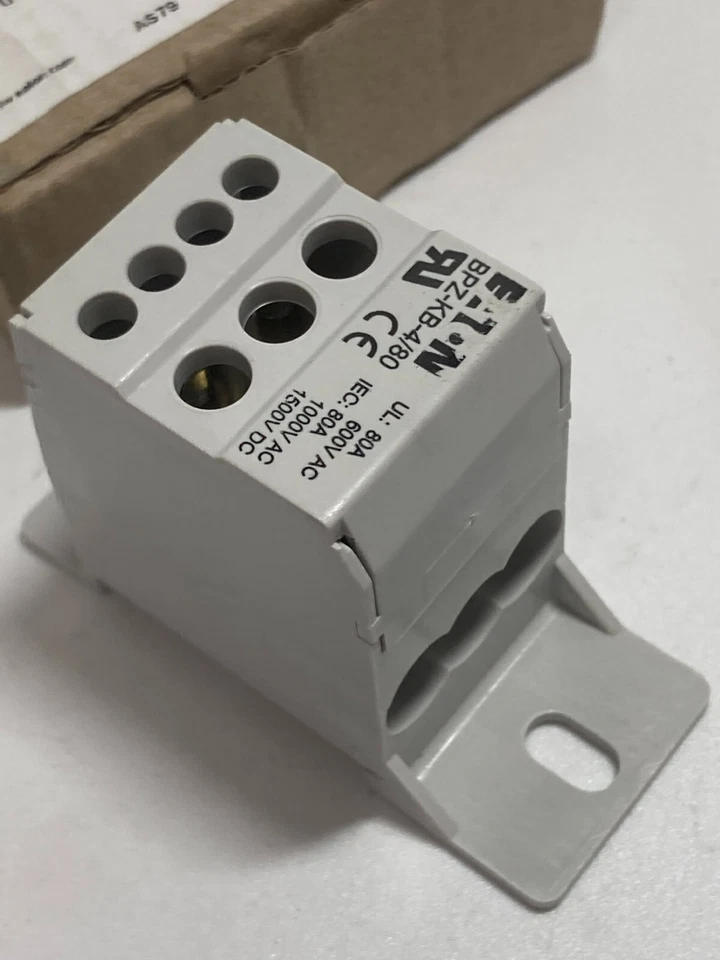 EATON BPZ-KB-4/80 TERMINAL BLOCK 80A 600VAC 1 POLE 6 OUTPUT TERMINALS NIB - Image 4 of 4