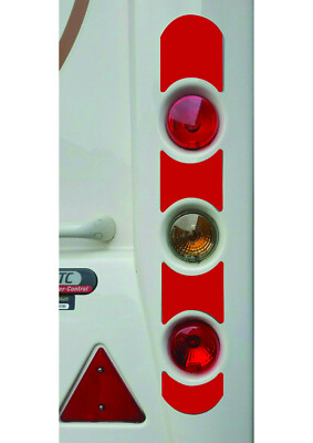 Bailey Senator Caravan Red Reflective Back Light Decal Stickers free post x 1