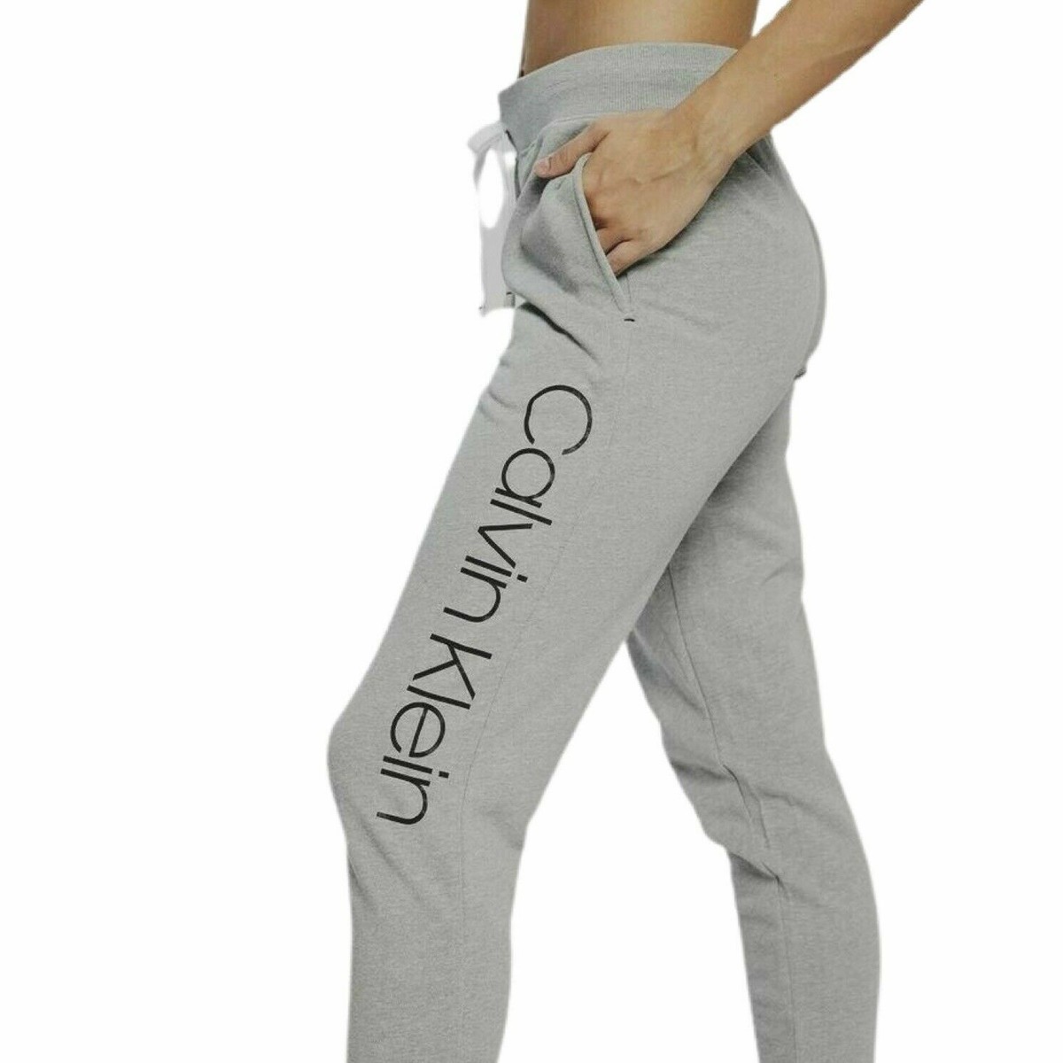 Grey Calvin Klein Pants Mujer Pantalones Jogger Jogger Mujer Fresh