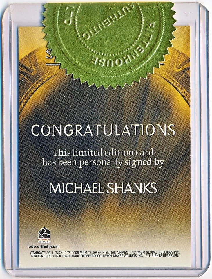 Stargate Heroes Michael Shanks Full Bleed Autograph Case Incentive #NNO - QTY - Image 2 of 2