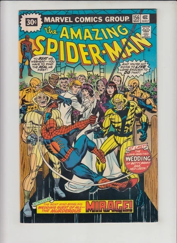 AMAZING SPIDER-MAN #156 FN+ MARVEL COMICS 1976 *.30 cent VARIANT