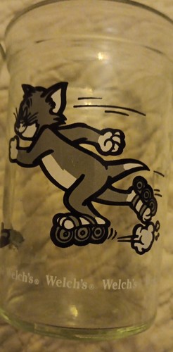 1990 Welchs Jelly Jar Glasses Tom and Jerry - Picture 4 of 5