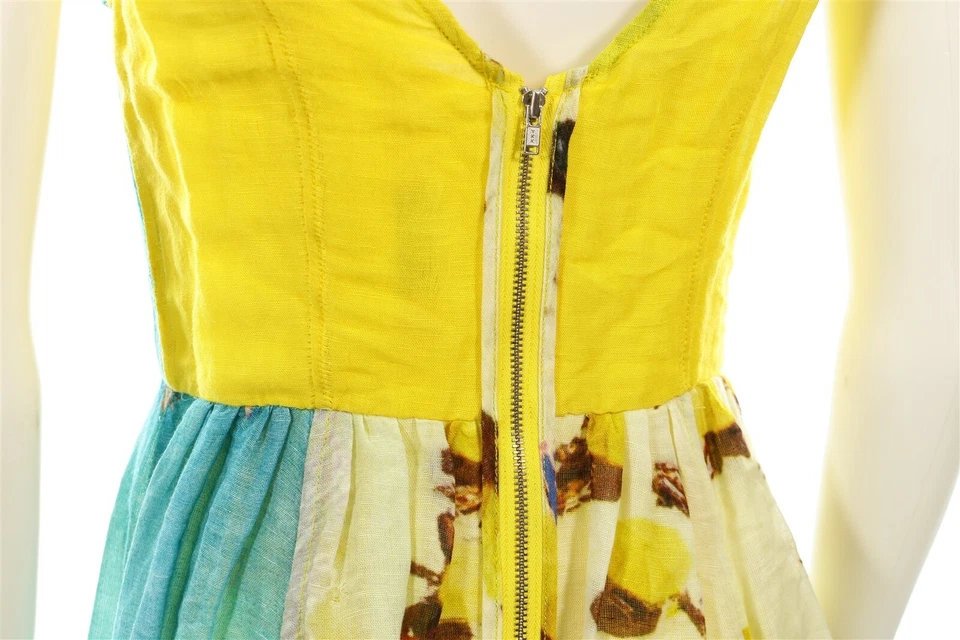 Vestido de sol Plenty by Tracy Reese 139203 amarillo sin mangas para mujer talla pequeña Foto 4 de 4