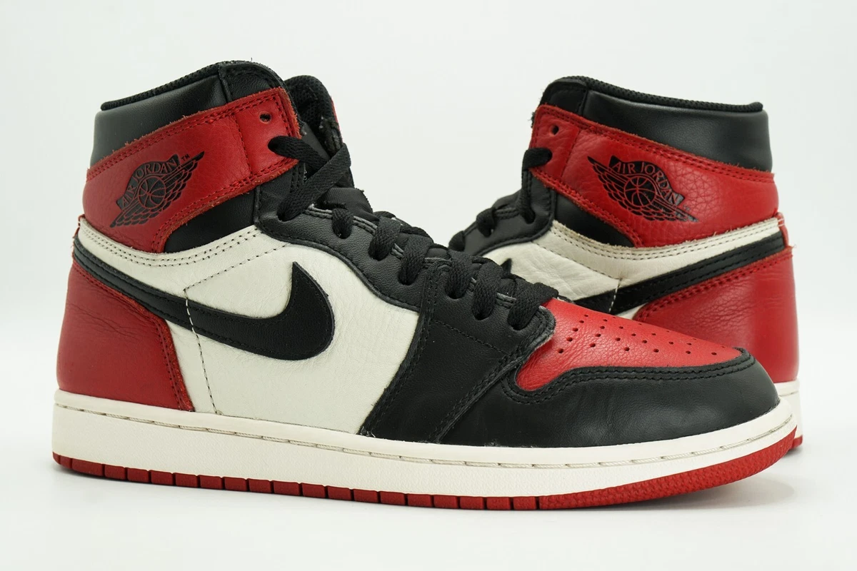 Jordan 1 bred clearance toe size 8