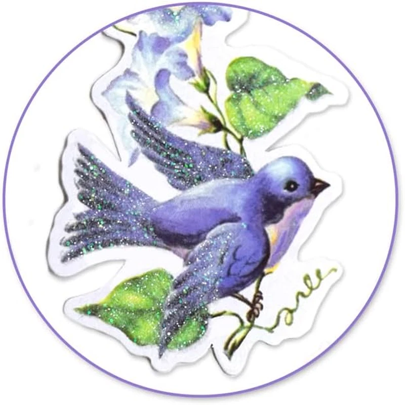 Arreglo floral lavanda estilo vintage troquelado formas brillantes - para diario Foto 3 de 4