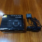 Junk Nikon Coolpix S9300 Black Digital Camera 16.0Mp w/Battery Charger Japan