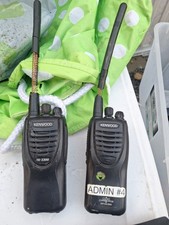 lot of 2 Kenwood TK-2300 Black Handheld Two Way Radios with battery no charger