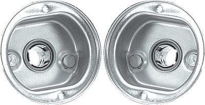 1957 Chevrolet Bel Air 150 210 Nomad; Grill Bar Park Lamp Housings; Pair; Made
