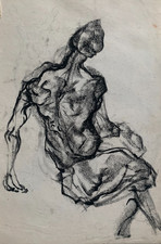 ANCIENNE OEUVRE EXPRESSIONNISTE DLG D'ANDRE MASSON VERS 1960 (90)