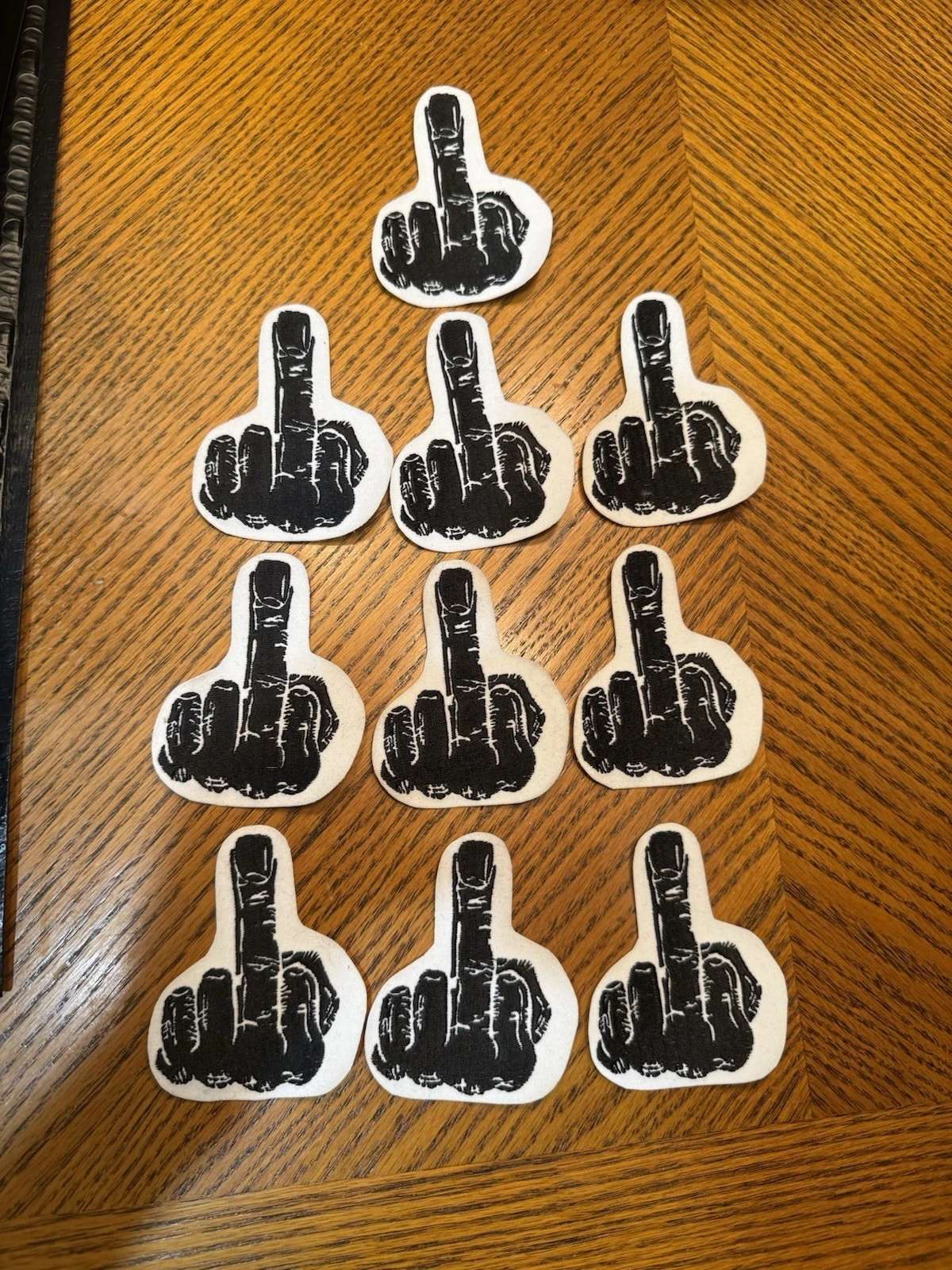 Lot Of 10 Middle Finger Patches