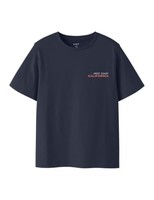 Jungen T-Shirt Name IT Nkmfelix Ss Nreg, Navy Blazer, 134/140 Cm, Baumwolle
