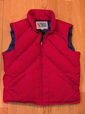 Vintage Eastern Mountain Sports EMS Goose Down Winter Vest Red Mens M