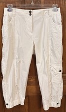 Chicos White Perfect Cropped Summer Size 1 8 capri