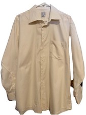 Men's Pronto Uomo Cream Long Sleeve Shirt 17 32/33 Non Iron