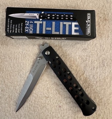 Cold Steel Ti-Lite Taschenmesser, 4-Zoll-Klinge 8A, Zy-Ex-Griff Neu OVP