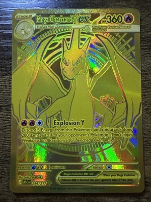 Mega Charizard Y ex 294/217 Gold Hyper Rare Ascended Heroes Full Art Pokemon TCG