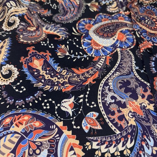 Consequence Shirt Mens Medium Black Dragon Paisley Long Sleeve Button Up Stretch - Picture 13 of 22