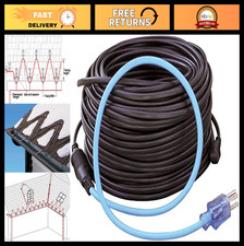 100ft Roof  Gutter Deicing Kit, 500W Heating Cable, 2ft Power Cord, Indicator L