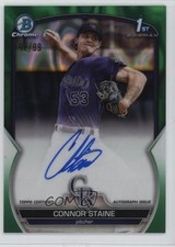 2023 Bowman Chrome Prospect Green Lava Refractor /99 Connor Staine Auto 10fh