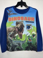 Jurassic World Shirt Youth XS Blue Long Sleeve Pajama Shirt
